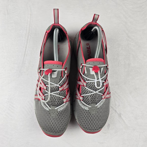 Teva Women Water Shoes Gray Pink Athletic Lace Up Size 9.5 - Picture 3 of 8